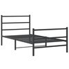 vidaXL Metal Bed Frame without Mattress with Footboard&nbsp;Black 100x200cm