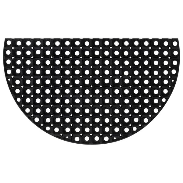 vidaXL Door Mat Half Round 45x75 cm Rubber