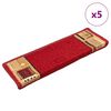 vidaXL Stair Mats Self-adhesive 5 pcs 65x21x4 cm Red