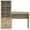 vidaXL Desk with Drawer 2 pcs Sonoma Oak