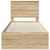 vidaXL Bed Frame with Drawer Sonoma Oak 90 x 190 cm Engineer Wood