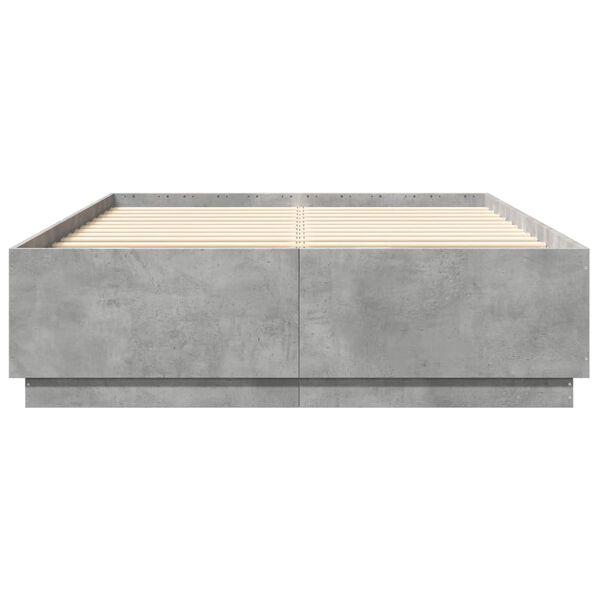 vidaXL Bed Frame without Mattress Concrete Grey 120x200 cm