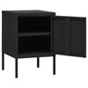 vidaXL Nightstand Black 35x35x51 cm Steel