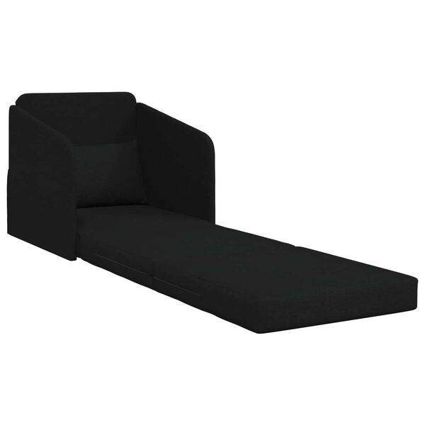 vidaXL Folding Sofa Bed Black 65 x 80 x 83 cm Fabric