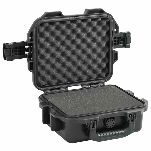 vidaXL Portable Flight Case Black 30x24.5x12.5 cm PP