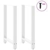 vidaXL Bar Table Legs White 2 pcs 60x(100-101) cm Steel