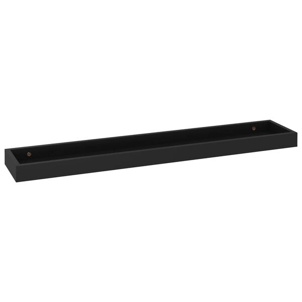 vidaXL Loggia Wall Shelves 4 pcs Black 80x15x4 cm MDF