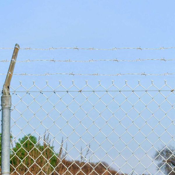 vidaXL Barbed Wire Silver 50 m Hot-dip Galvanised Steel