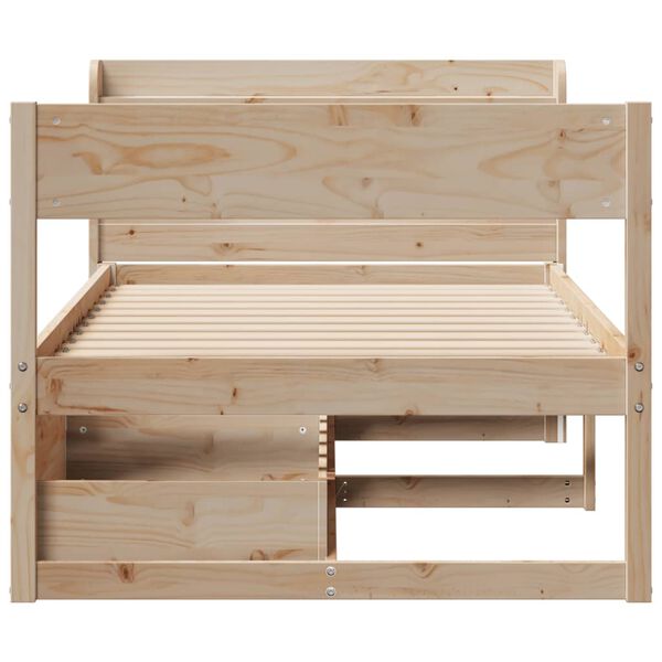 vidaXL Bed Frame without Mattress 90x190 cm Single Solid Wood Pine