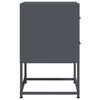 vidaXL Bedside Cabinet Anthracite 36x39x60.5 cm Steel
