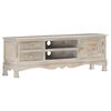 vidaXL TV Cabinet Grey 120x30x42 cm Solid Mango Wood
