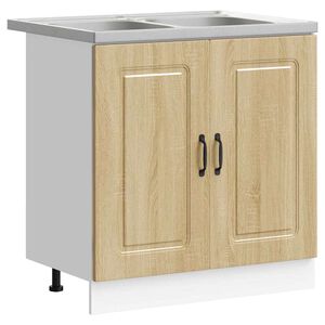 vidaXL Kitchen Cabinet with Door Kalmar Sonoma Oak 80 x 46 x 81.5 cm