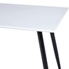 vidaXL Dining Table White and Black 120x60x74 cm MDF