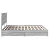 vidaXL Storage Bed Grey Sonoma 180 x 200 cm Engineered Wood