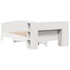 vidaXL Bookcase Bed without Mattress White 135x190cm Solid Wood Pine