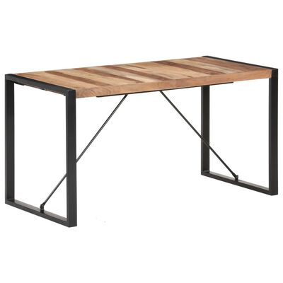 vidaXL Dining Table 140x70x75 cm Solid Wood with Sheesham Finish