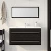 vidaXL Sink Cabinet Black Oak 90 x 45 x 1.5 cm Engineered wood