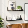 vidaXL Wall Shelves 2 pcs Black 60x15x15.5 cm
