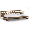 vidaXL Pull-out Day Bed without Mattress Honey Brown 2x(90x200) cm