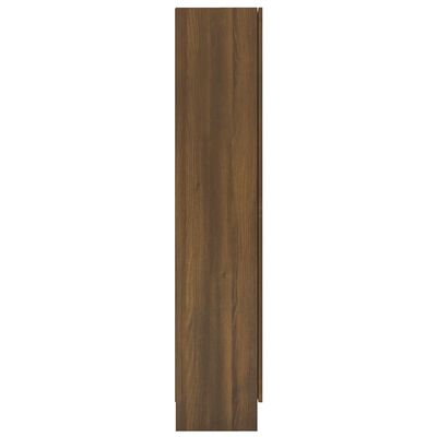 vidaXL Vitrine Cabinet Brown Oak 82.5x30.5x150 cm Engineered Wood