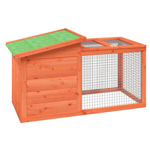 vidaXL Rabbit Hutch Brown 100,5x54x55 cm Solid Wood Pine
