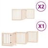 vidaXL Dog Gate with Door Foldable 12 Panels 600 cm Poplar Wood