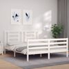 vidaXL Bed Frame without Mattress White King Size Solid Wood
