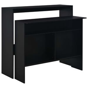 vidaXL Bar Table | Black | Engineered wood | Medium | Adjustable Armrests