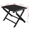 vidaXL Folding Footstool Black Aluminium and Textilene