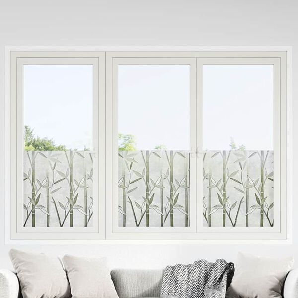 vidaXL Window Films 2 pcs Frosted Bamboo Pattern PVC