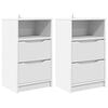 vidaXL Bedside Tables 2 pcs White 40 x 30 x 467 cm Engineered Wood