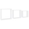 vidaXL Wall Cube Shelves 3 pcs White MDF