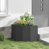 vidaXL Corner Planter Black 60 x 60 x 50 cm Steel