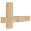 vidaXL 5 Piece TV Wall Units Sonoma Oak Engineered Wood