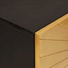 vidaXL Side Cabinet Black and Gold 60 x 33.5 x 75 cm Solid mango wood