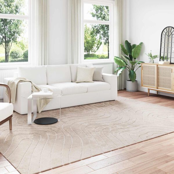 vidaXL Area Rugs Rectangular PALMERAS Beige 280 x 200 cm Polyester