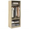 vidaXL Wardrobe Sonoma Oak 80x50x200 cm Engineered Wood