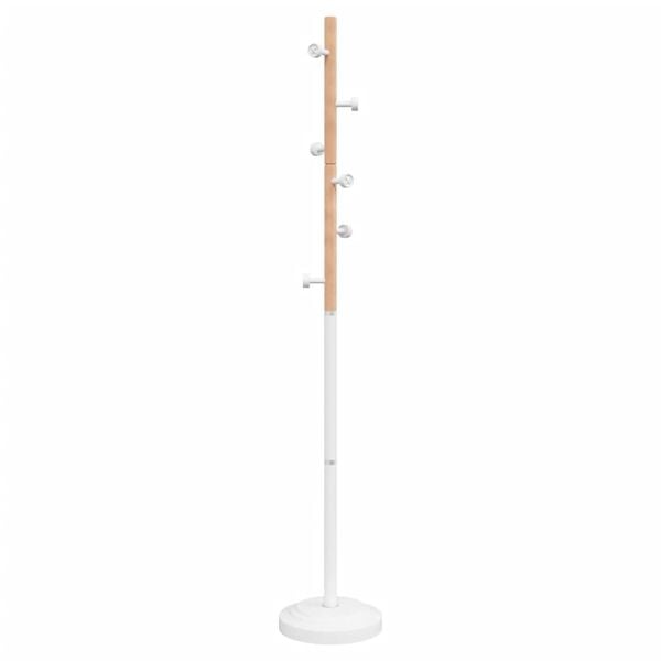 vidaXL Coat Stand White 177 cm Powder-coated Iron