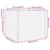 vidaXL Garden Planter 80x80x68.5 cm Solid Wood Douglas