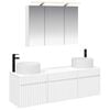 vidaXL Bathroom Cabinet Set 4 pcs White 100 x 14.5 x 70 cm