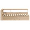 vidaXL Bookcase Bed without Mattress 75x190cm Solid Wood Pine