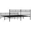 vidaXL Metal Bed Frame without Mattress with Footboard Black 193x203cm