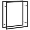 vidaXL Firewood Rack Matt Black 80x28x86 cm Steel