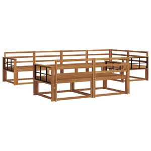 vidaXL Outdoor Sofa Set 7 pcs Natural Solid Acacia Wood