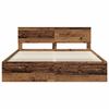 vidaXL Bed Frame with Headboard Old Wood 200 x 200 cm Engineered wood