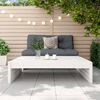 vidaXL Garden Footstool White 120x80 cm Solid Wood Pine