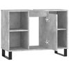 vidaXL Bathroom Cabinet Concrete Grey 80x33x60 cm Engineered Wood