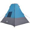 vidaXL Tipi Tent with Roof Blue 383 x 338 x 217 cm Taffeta