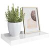 vidaXL Floating Wall Shelf High Gloss White 40x23x3.8 cm MDF