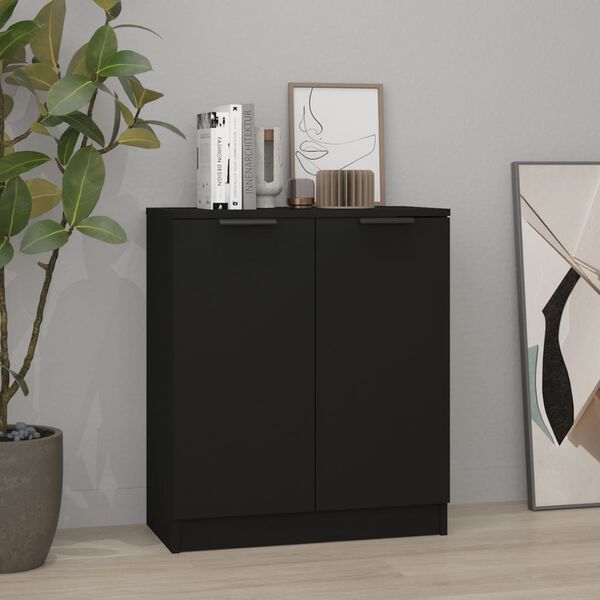 vidaXL Sideboard Black 60x30x70 cm Engineered Wood